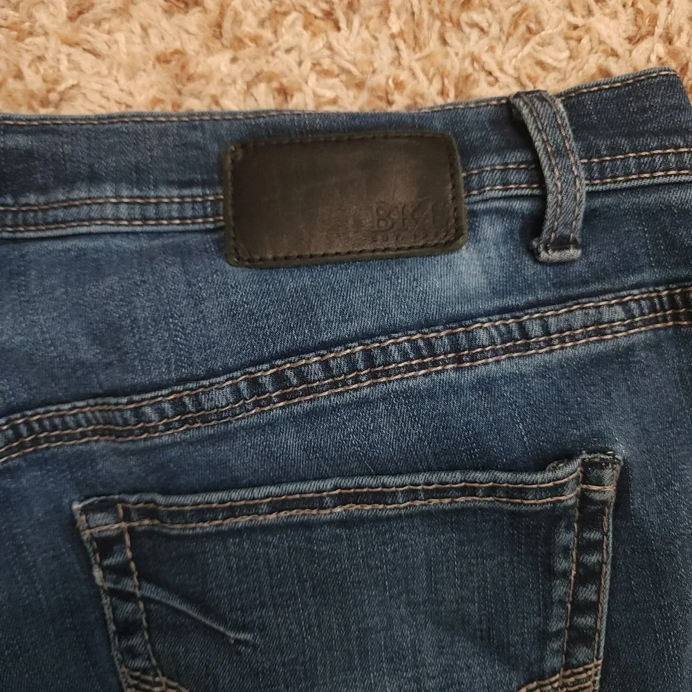 BKE Nolan Jeans Men 36x32 Blue Medium Wash Straight Leg Stretch Coolmax Denim